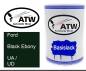 Preview: Ford, Black Ebony, UA / UD: 500ml Lackdose, von ATW Autoteile West.